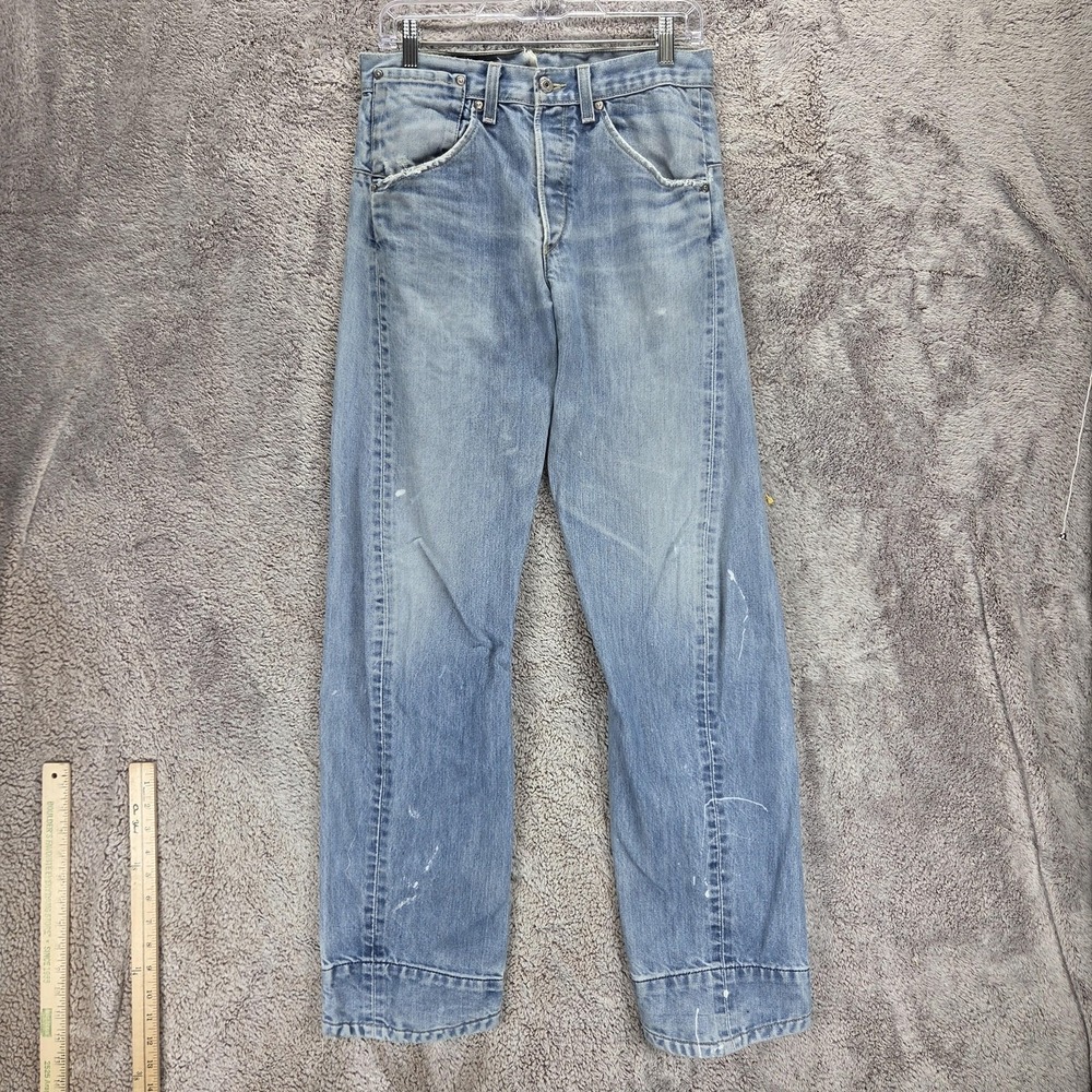VTG Levis Engineered Jeans Mens Blue Twisted Button Fly Light Wash Fits 30x32